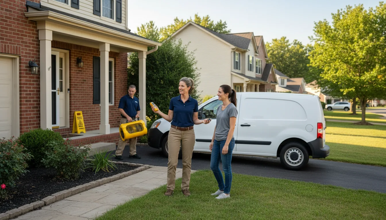 Residential water damage restoration in West Newton, MA